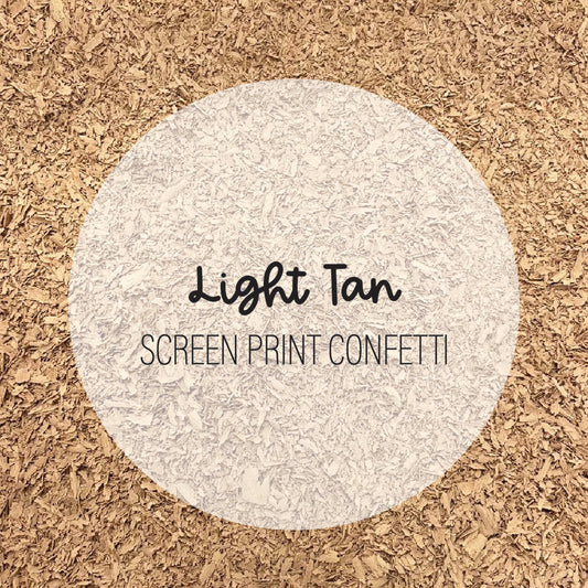 Light Tan Screen Print Confetti