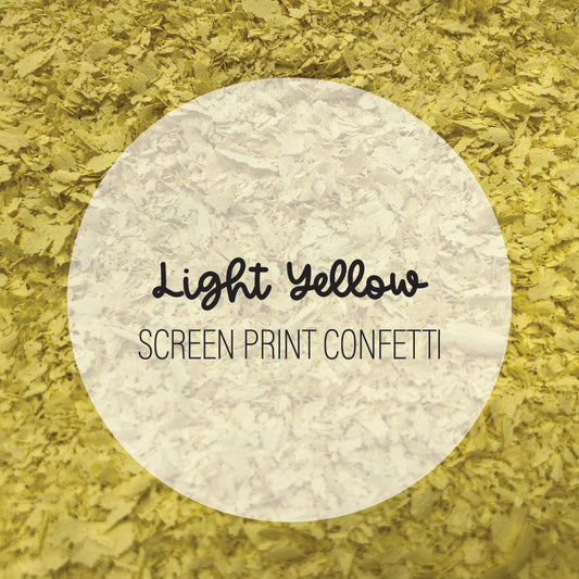 Light Yellow Screen Print Confetti