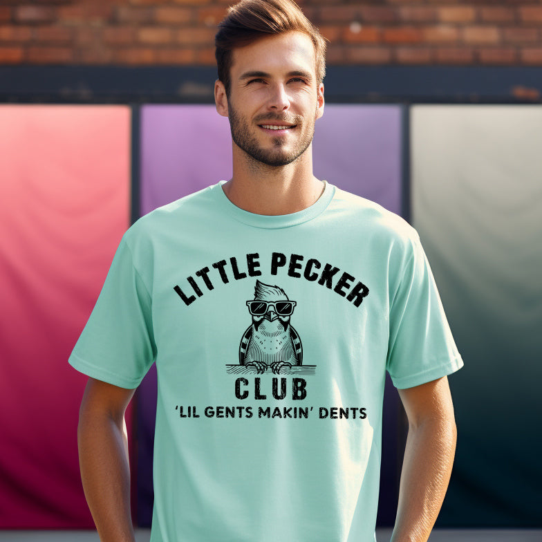 Little Pecker Club- Single Color (black)- 11.5" Screen Print Transfer