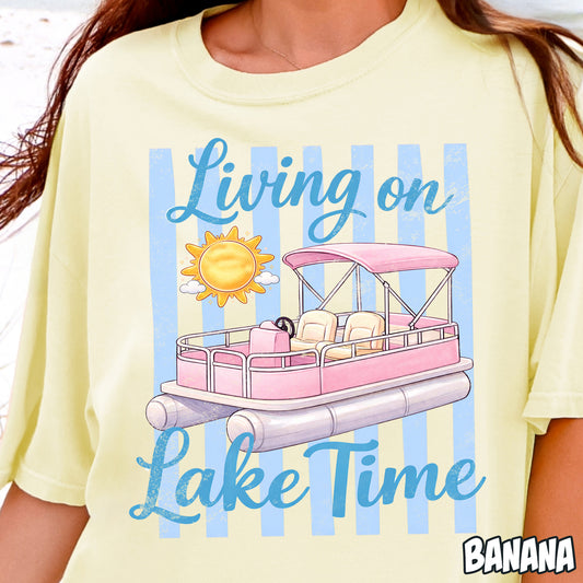 Living on Lake Time- Full Color DTF Transfer