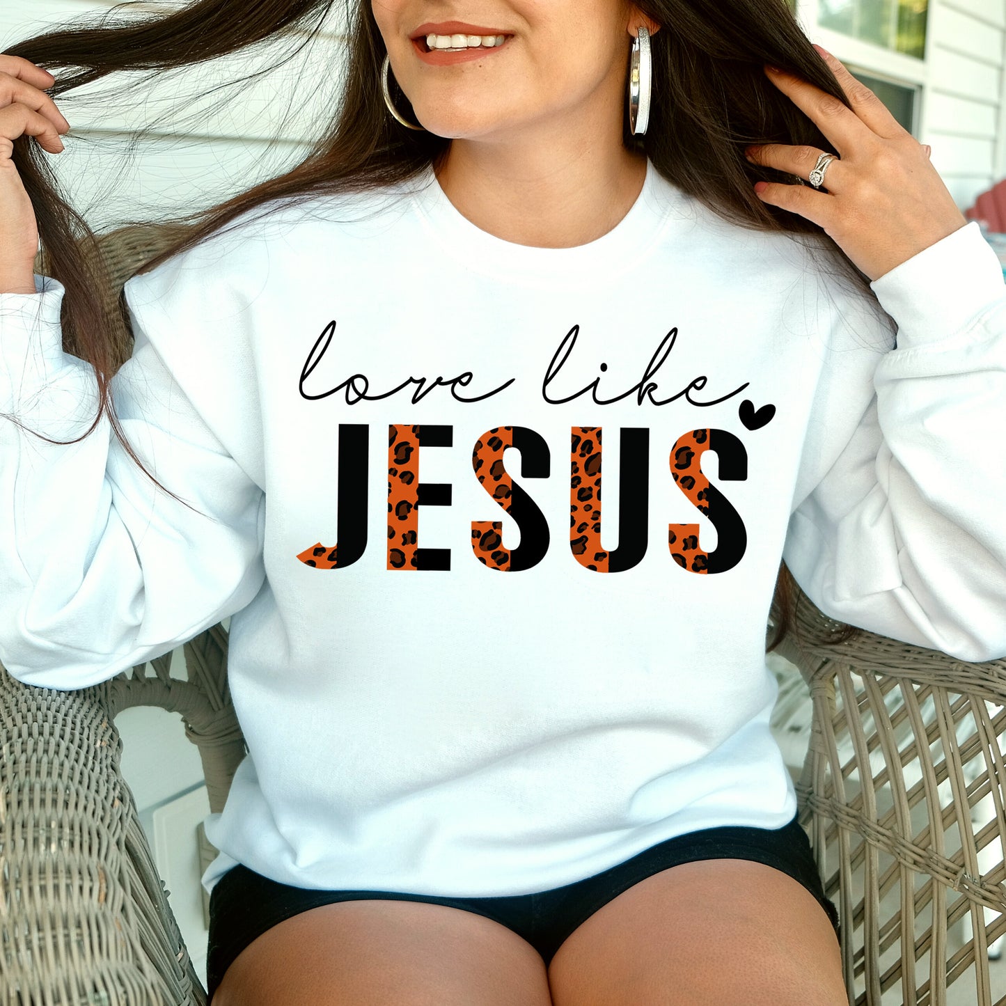 Love Like Jesus *full color matte clear film*- 11.5" wide Plastisol Screen Print Transfer