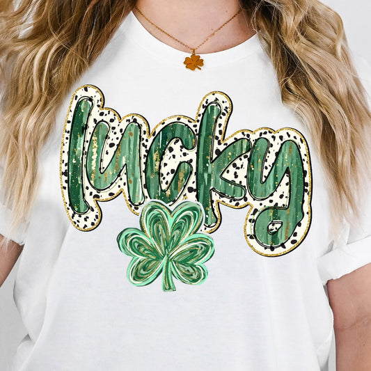 Lucky Brushstroke- 11" wide DTF Transfer