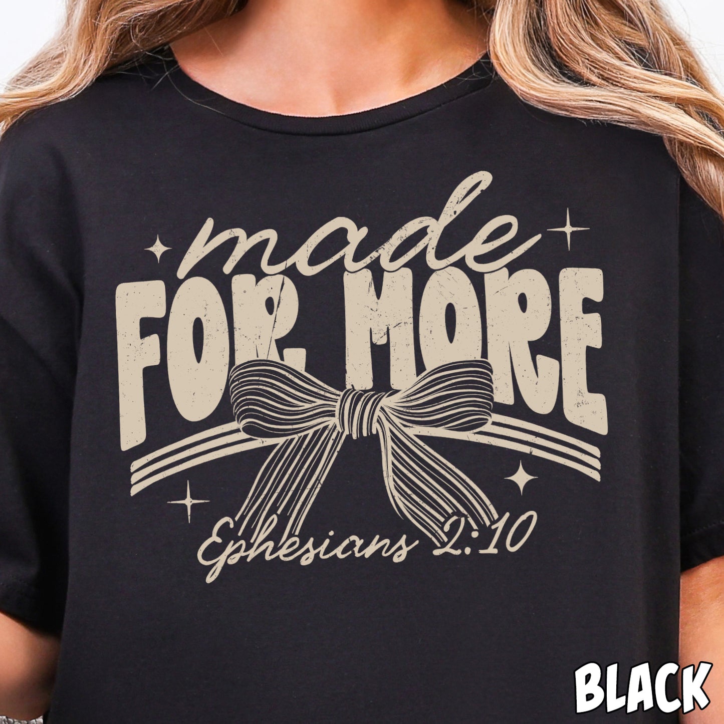 Made for More Bow- Single Color DTF Transfer