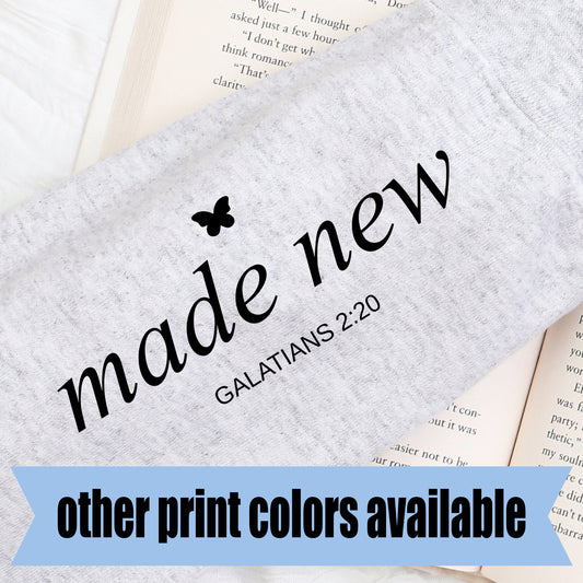Made New Galatians 2:20- Single Color DTF Transfer