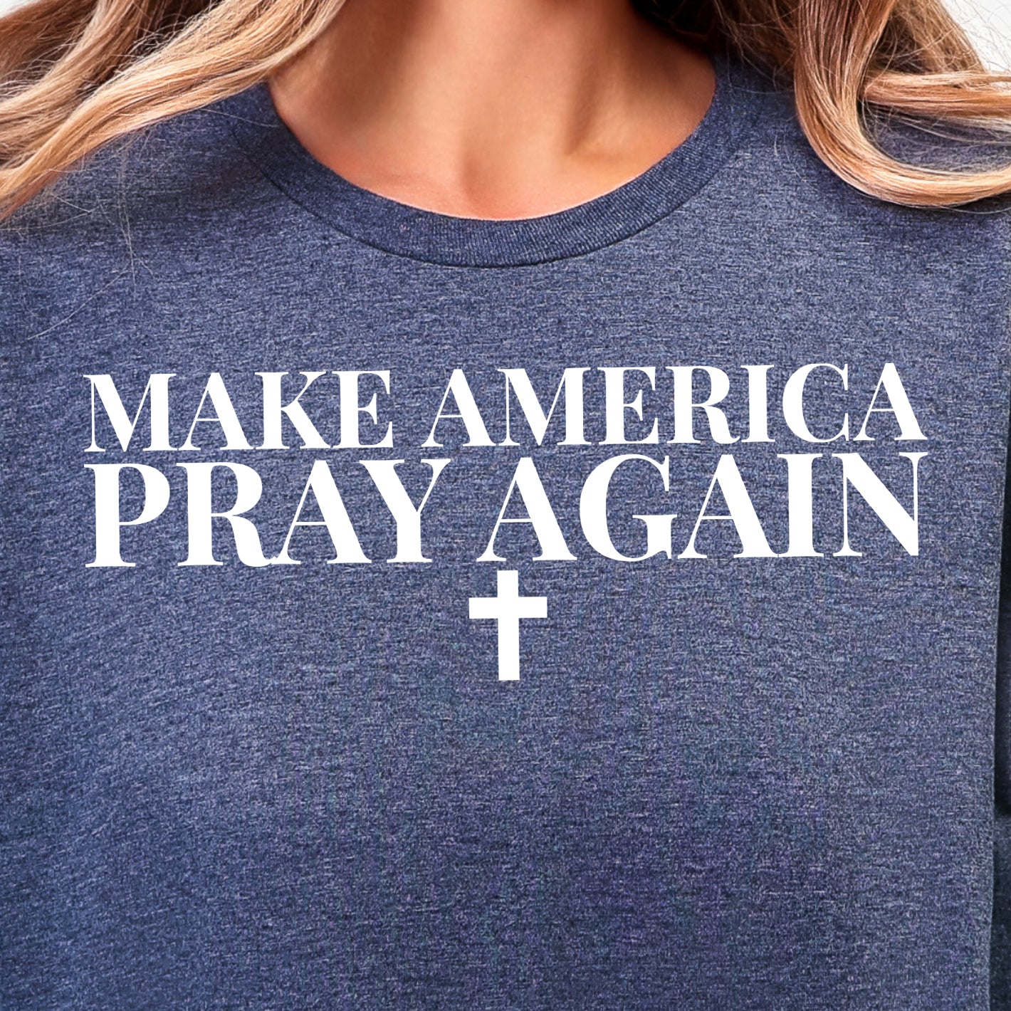 Make America Pray Again- Single Color (white)- 11.5” wide Screen Print Transfer