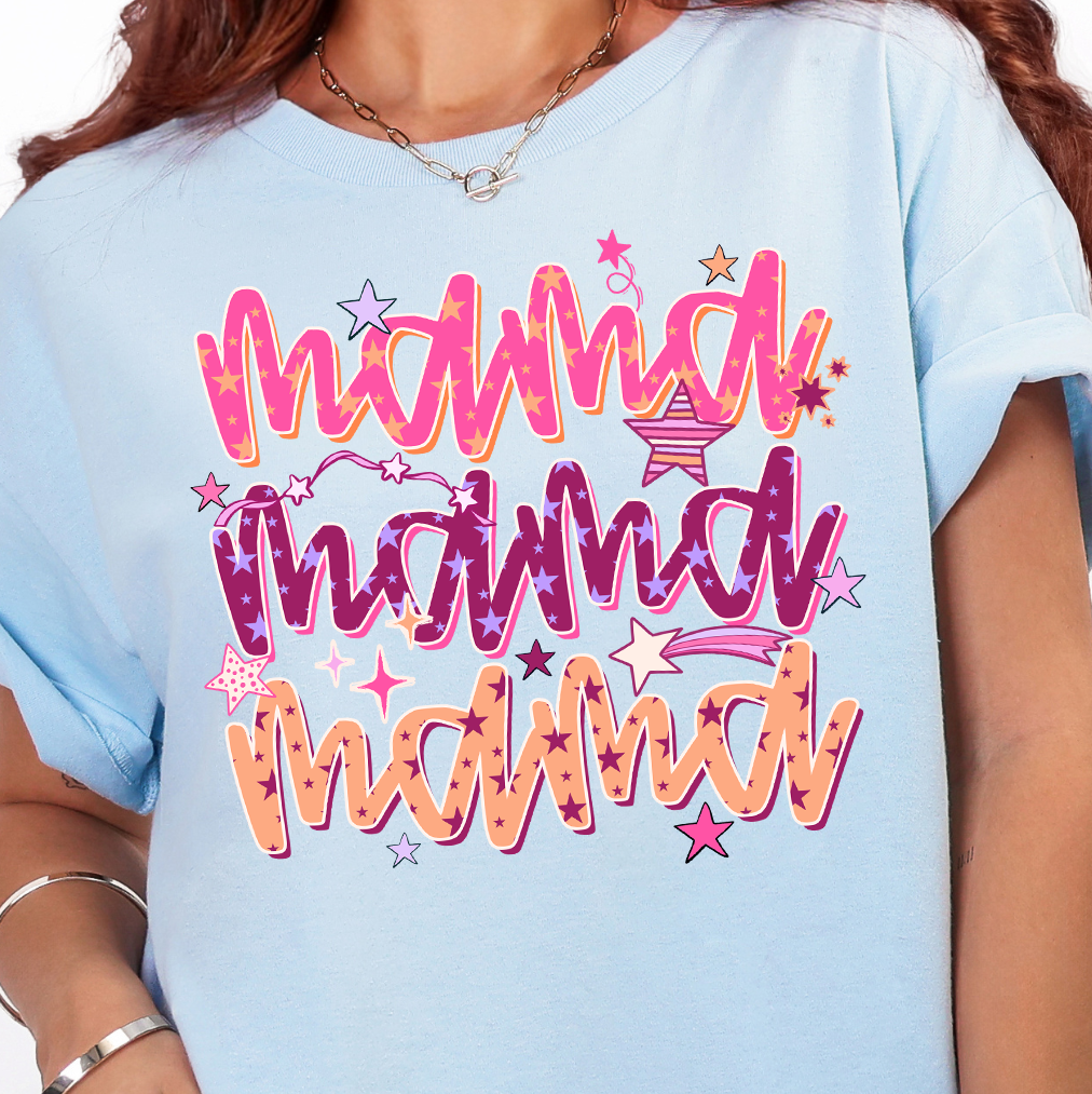 Mama Stars- Full Color DTF Transfer
