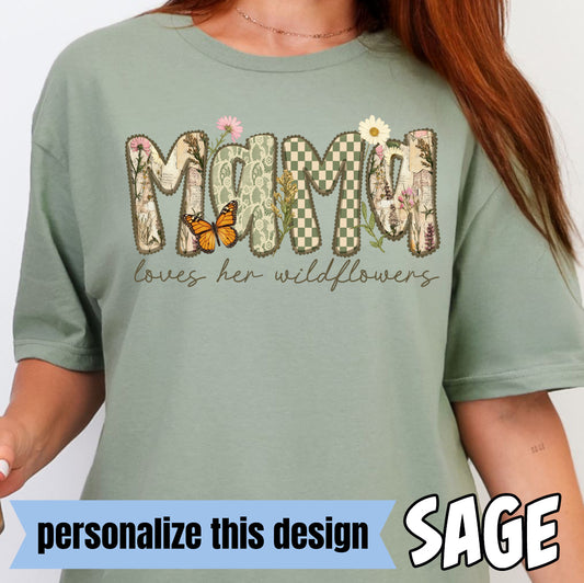 **PERSONALIZED** Custom Wildflowers- Full Color DTF Transfer
