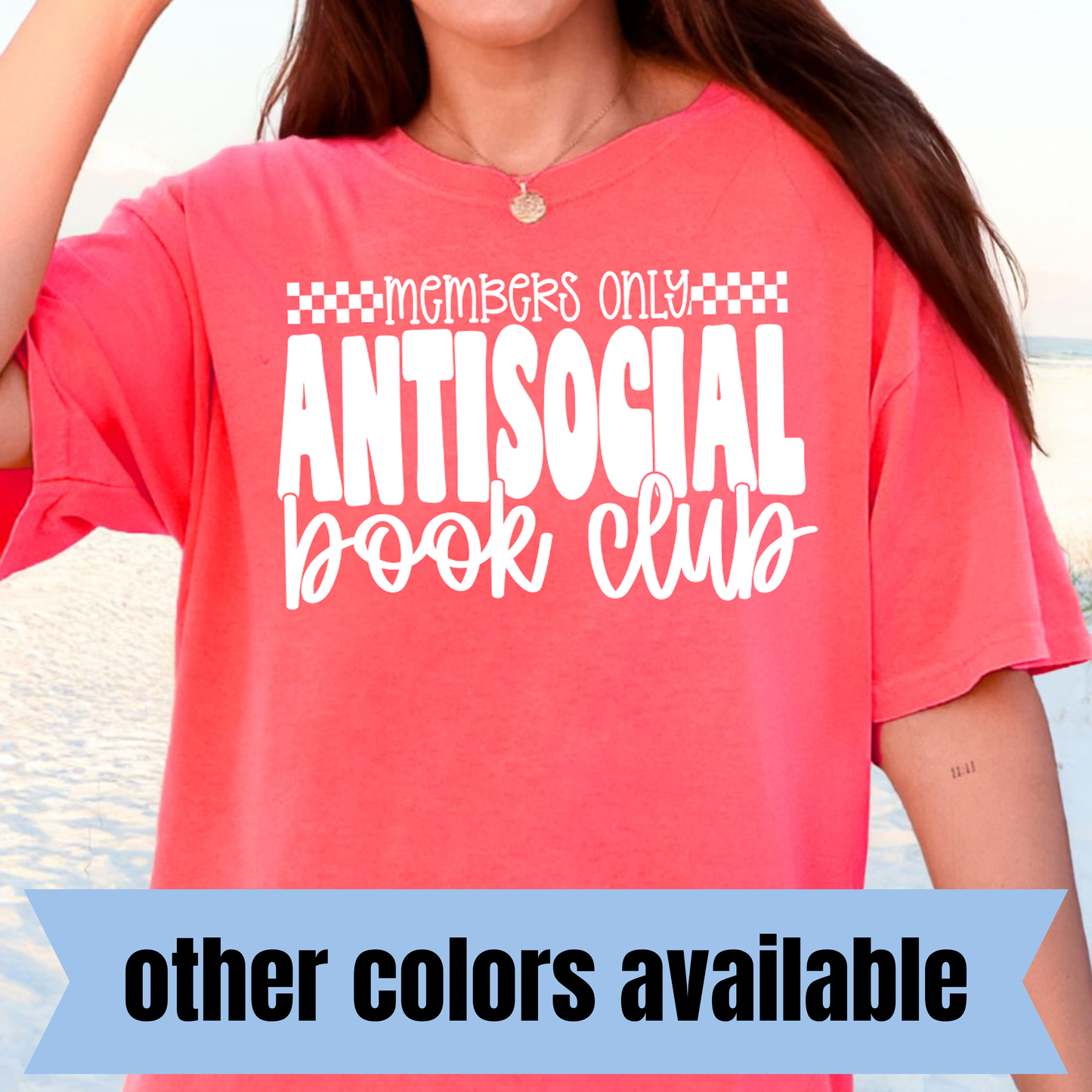 Members Only Anti-Social Book Club- Single Color DTF Transfer