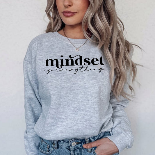 Mindset is Everything- Single Color (black)- 11.5" wide Plastisol Screen Print Transfer