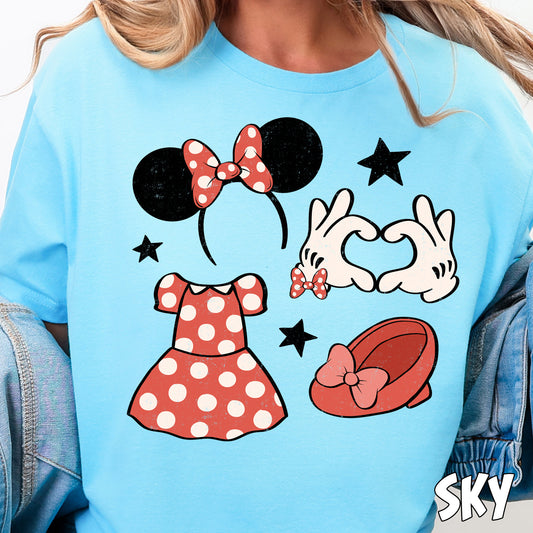 Girl Mouse Icons- Full Color DTF Transfer