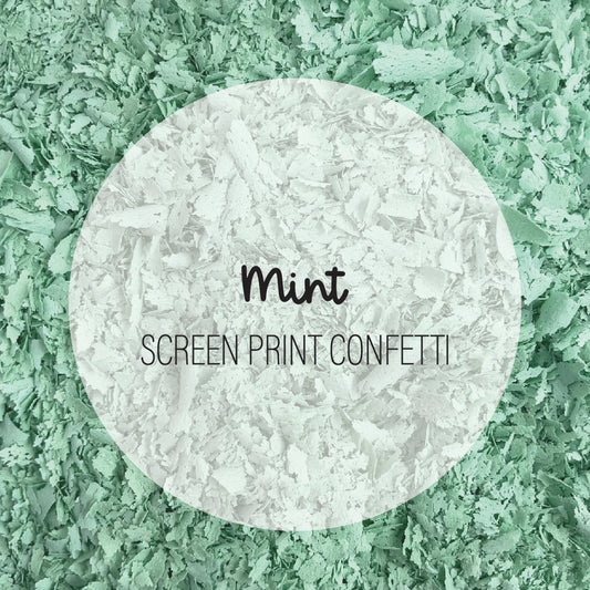 Mint Screen Print Confetti