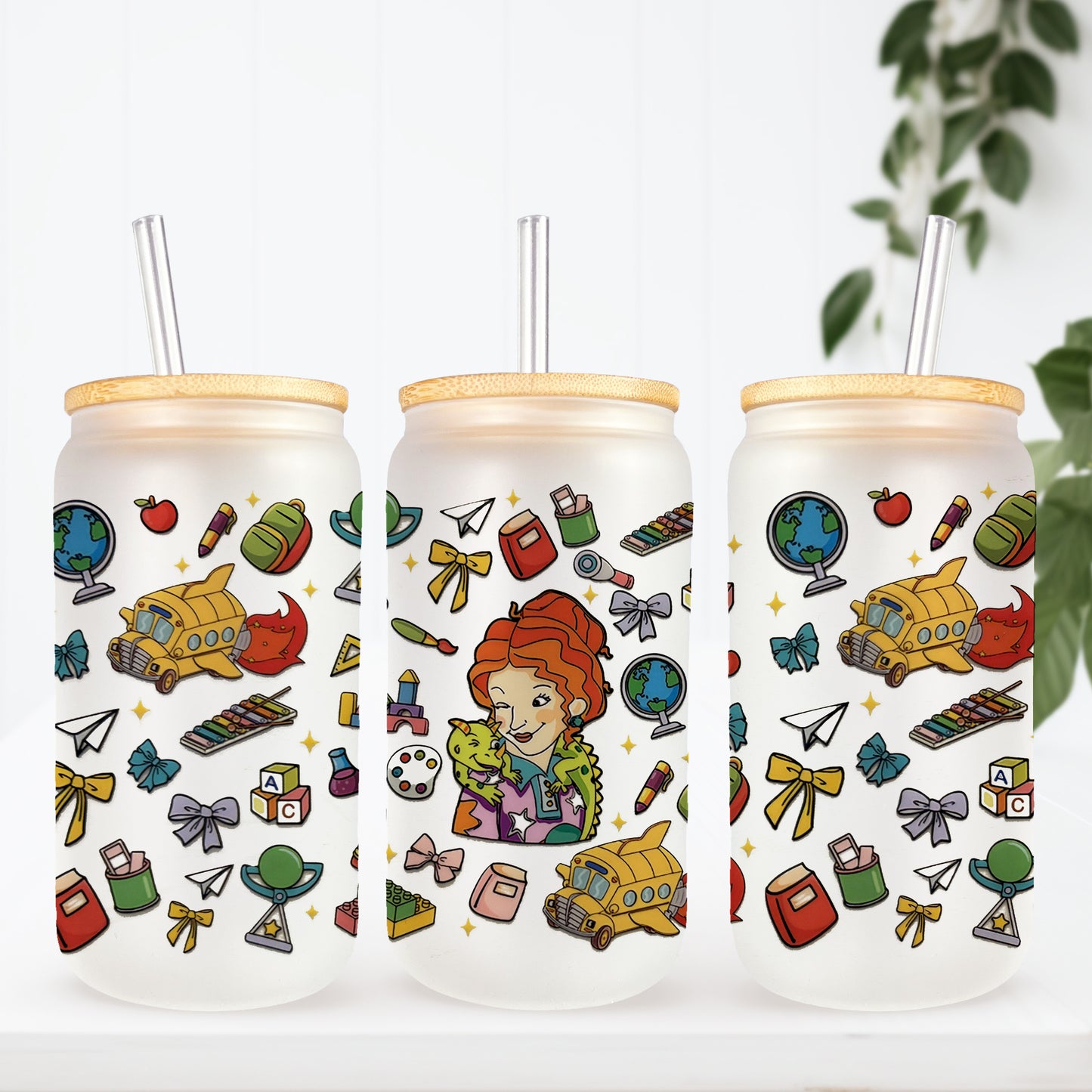 Ms. Frizzle UV DTF- 16oz Cup Wrap