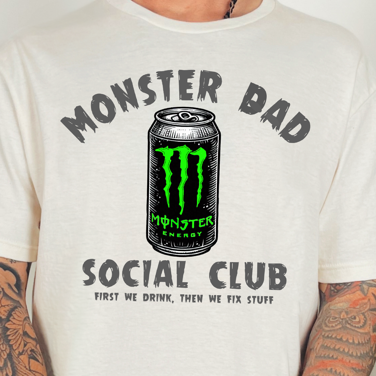 Monster Dad Social Club- Full Color DTF Transfer
