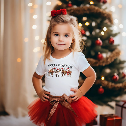 Mooey Christmas (toddler)- 7" wide DTF Transfer