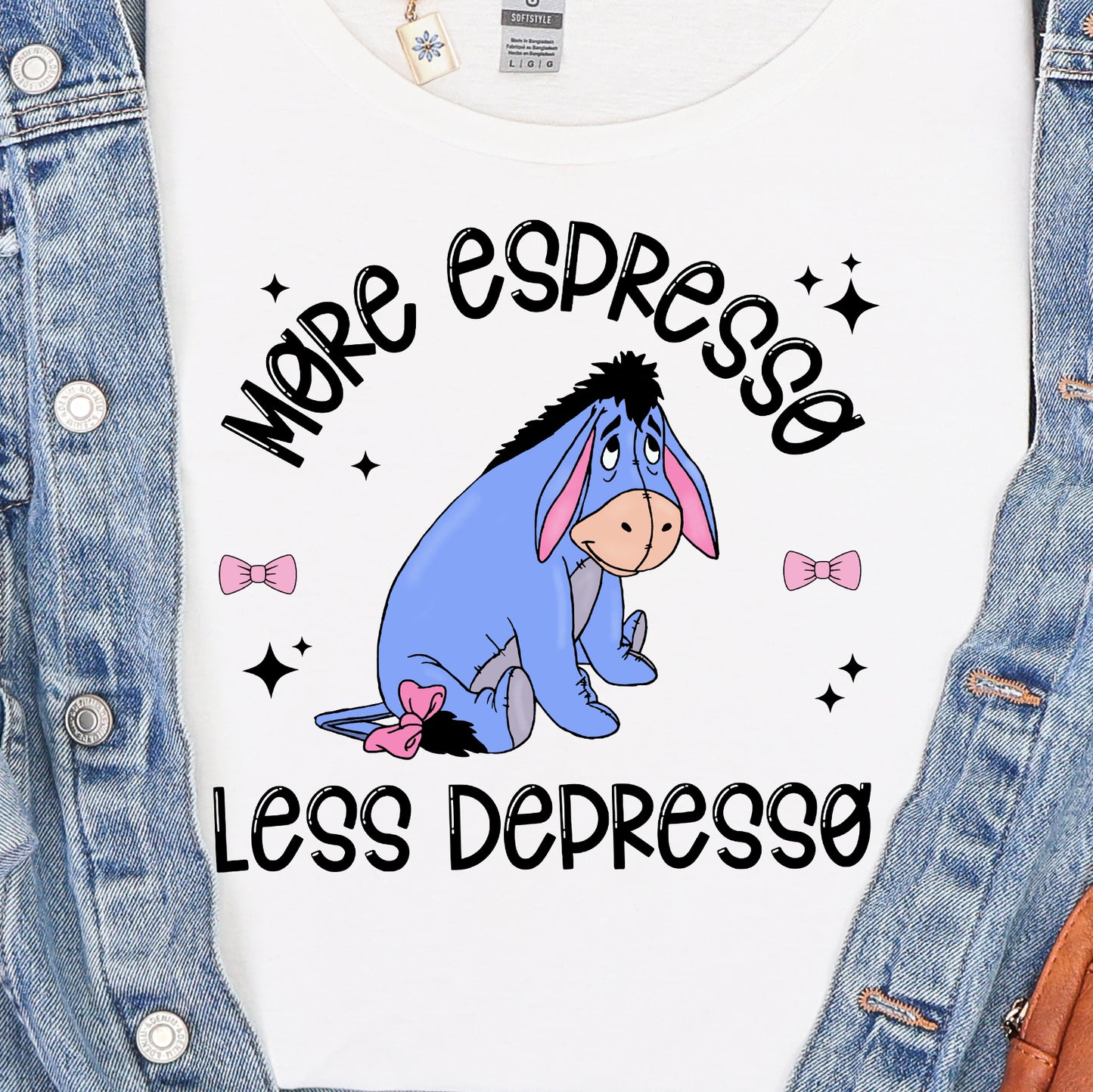 More Espresso, Less Depresso- Full Color DTF Transfer
