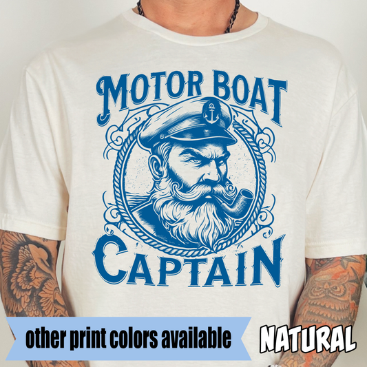 Motor Boat Captain- Single Color DTF Transfer