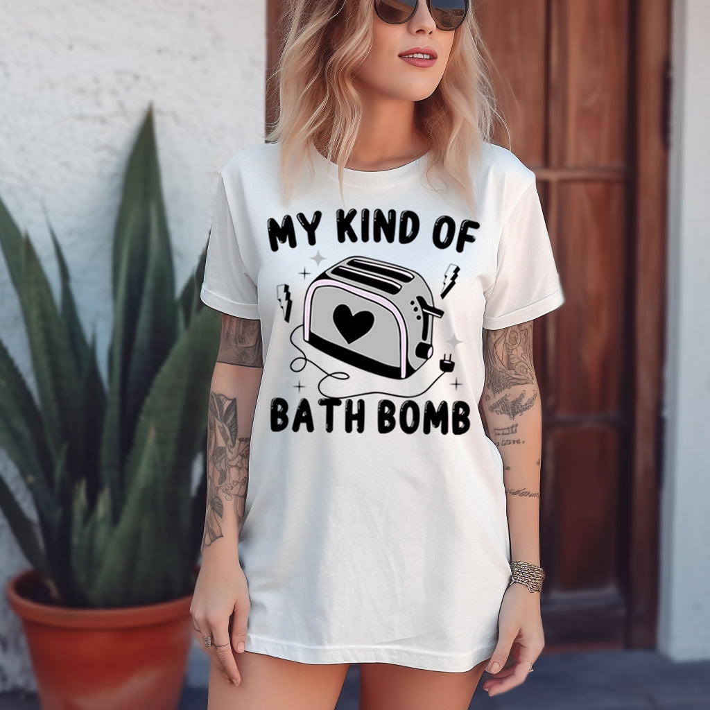 My Kind of Bath Bomb *full color matte clear film*- 11.5" wide Plastisol Screen Print Transfer