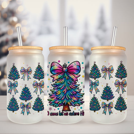 O Come Let Us Adore Him UV DTF- 16oz Cup Wrap