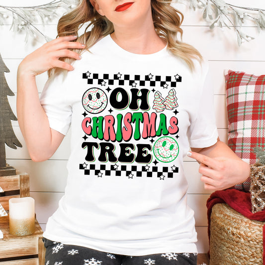 Oh Christmas Tree *full color matte clear film*- 11.5" wide Plastisol Screen Print Transfer