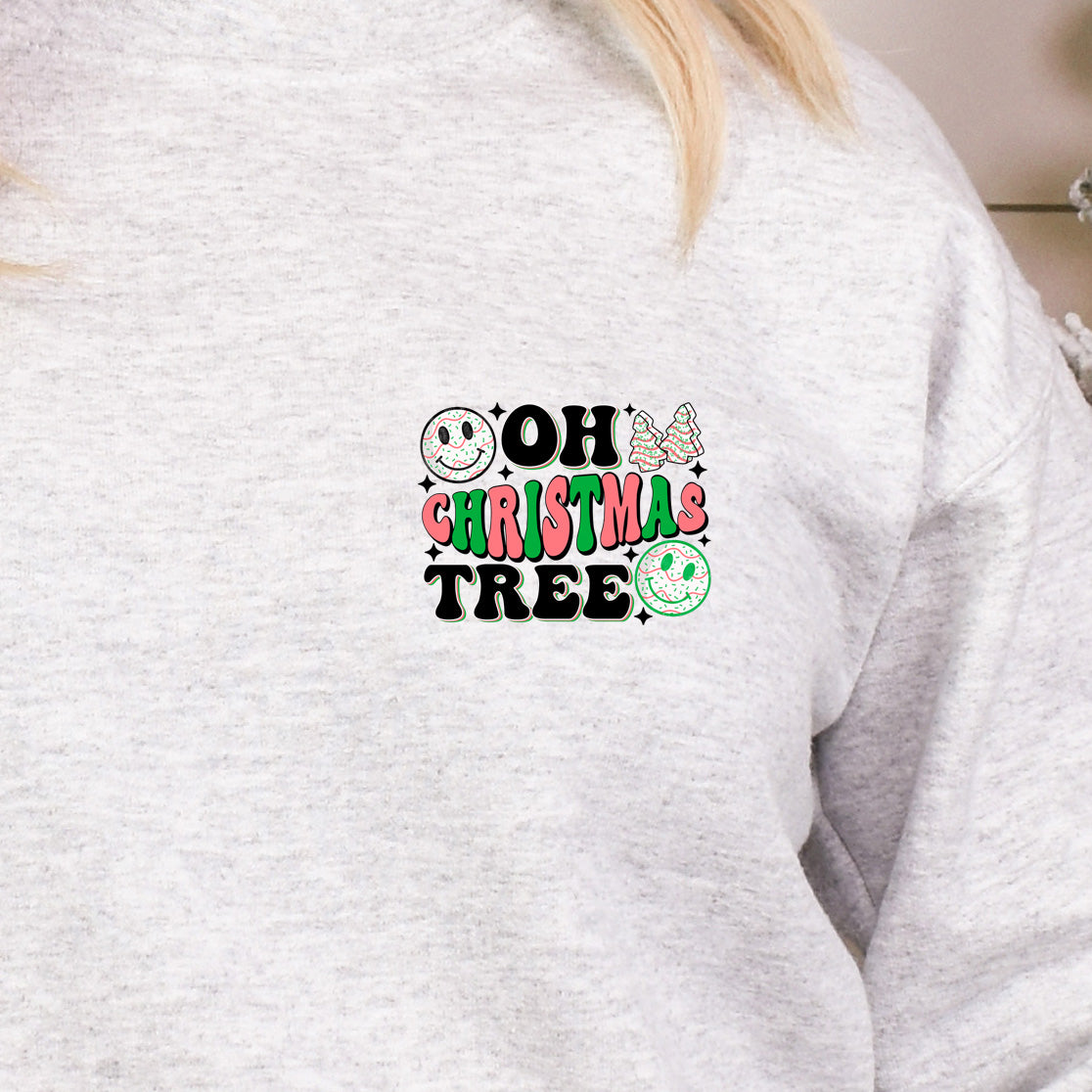 Oh Christmas Tree (Pocket/Koozie) *full color matte clear film*- 3" wide Plastisol Screen Print Transfer