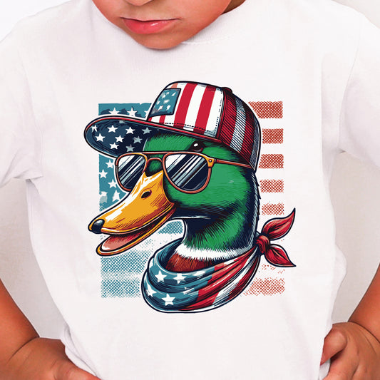 Patriotic Duck- Full Color DTF Transfer