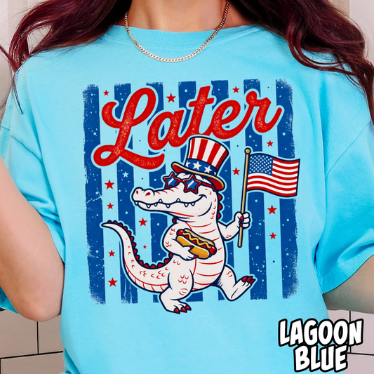 Patriotic Later Gator- Full Color DTF Transfer