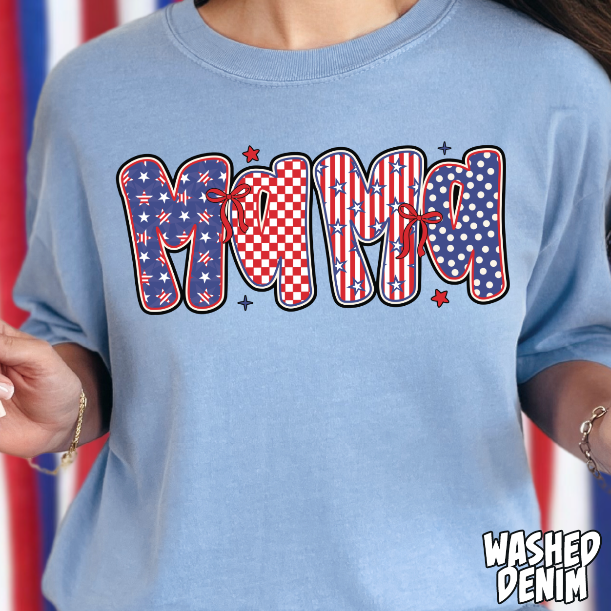 Patriotic Mama- Full Color DTF Transfer