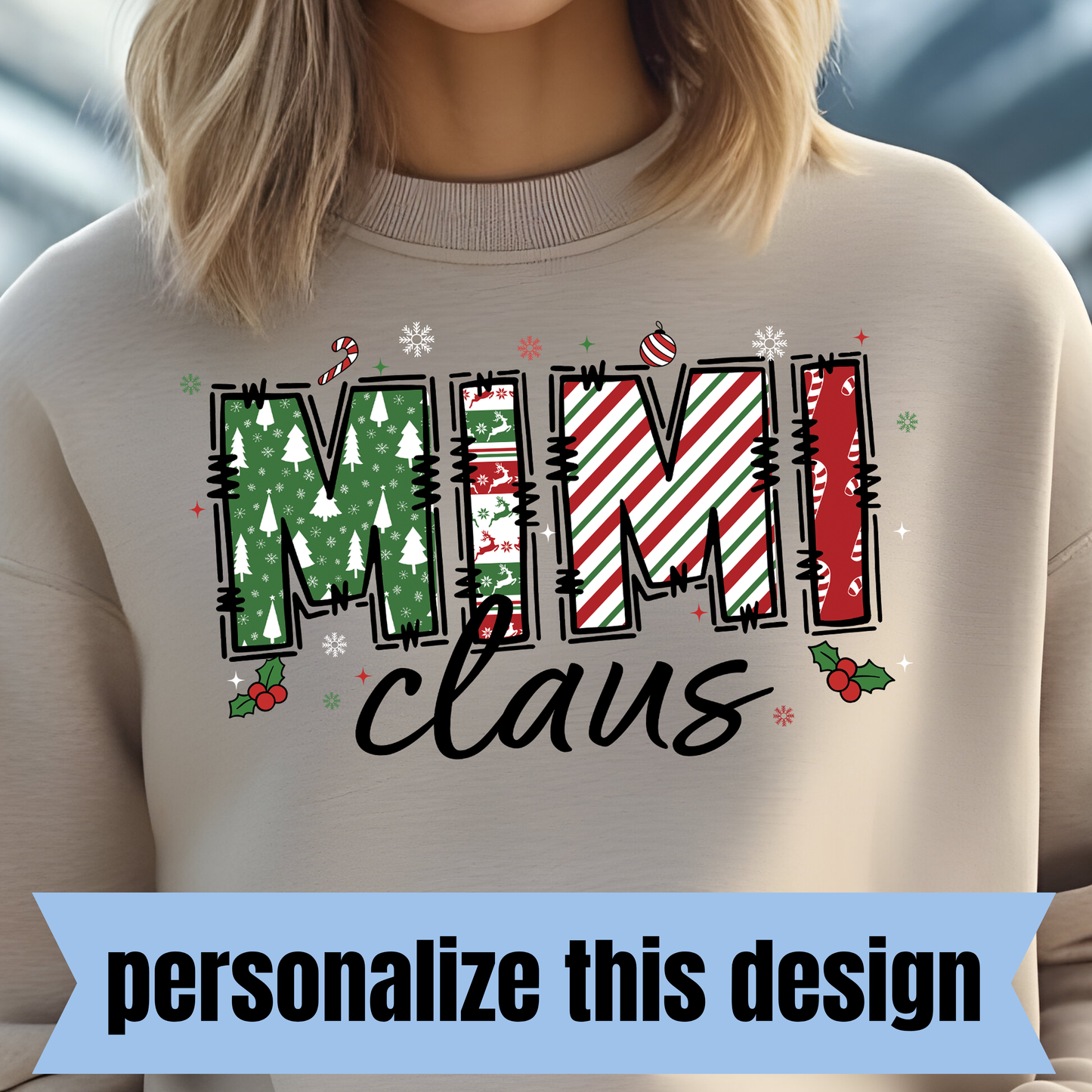 **PERSONALIZED CUSTOM** Custom Claus- Personalized DTF