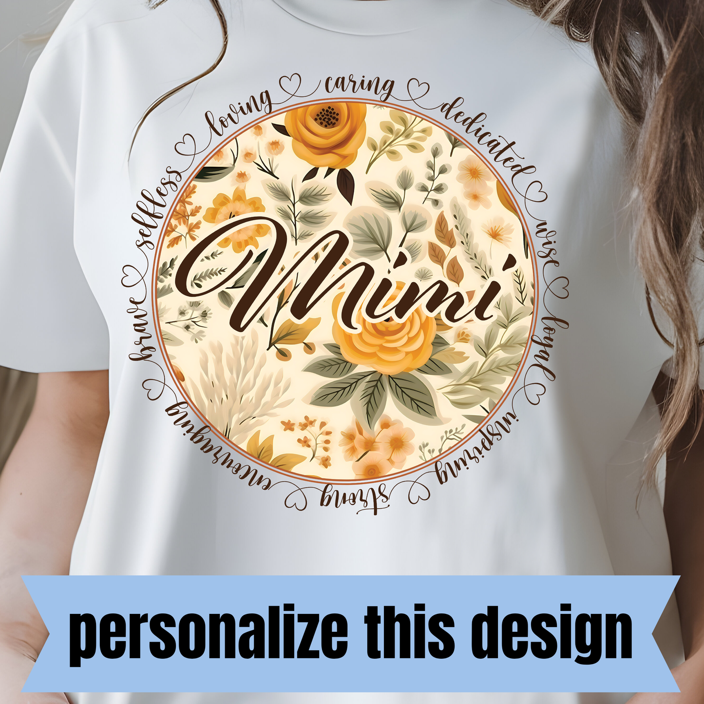 **PREORDER** Fall Floral Circle- Personalized DTF