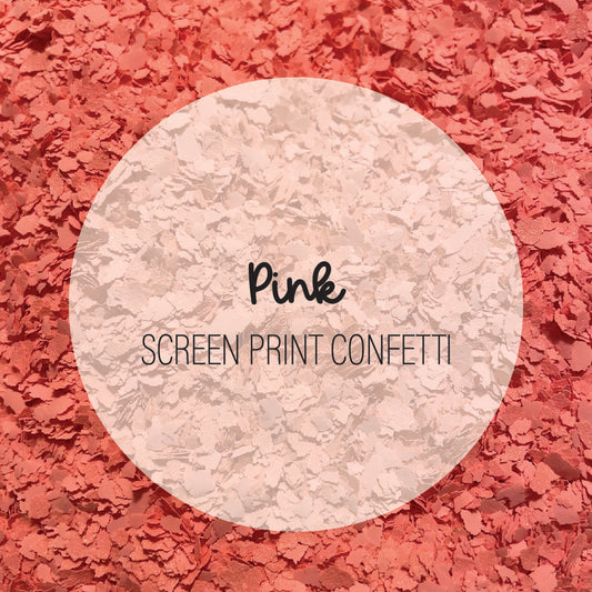 Pink Screen Print Confetti