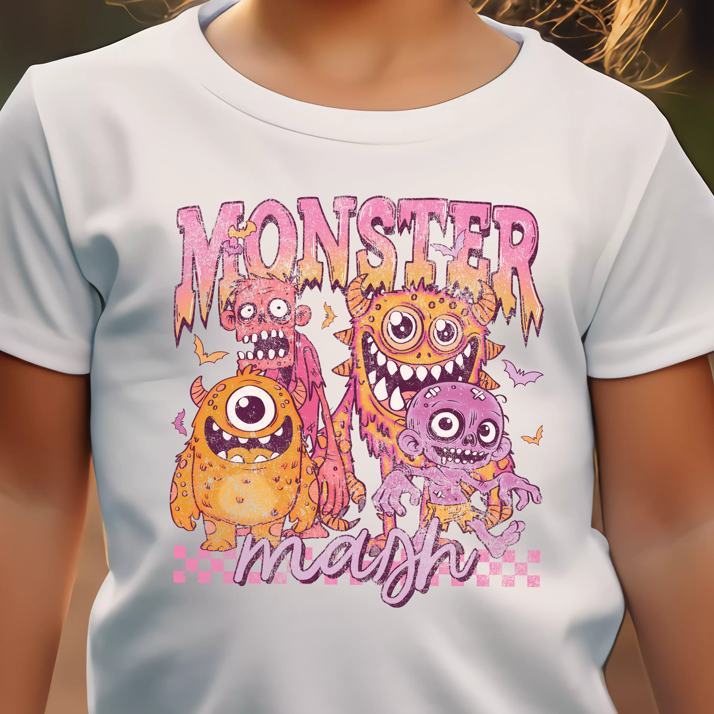 Pink Monster Mash - Full Color DTF Transfer - 0737