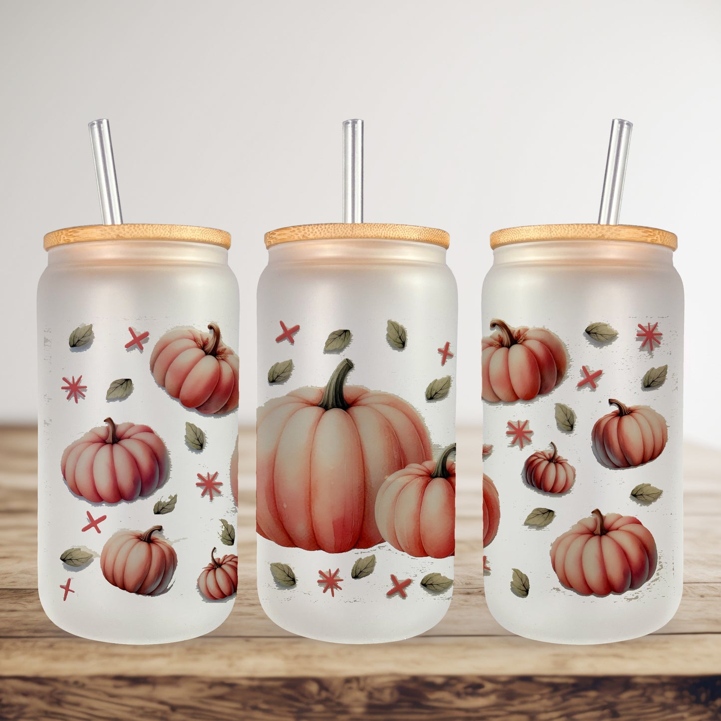 Pink Pumpkin UV DTF- 16oz Cup Wrap
