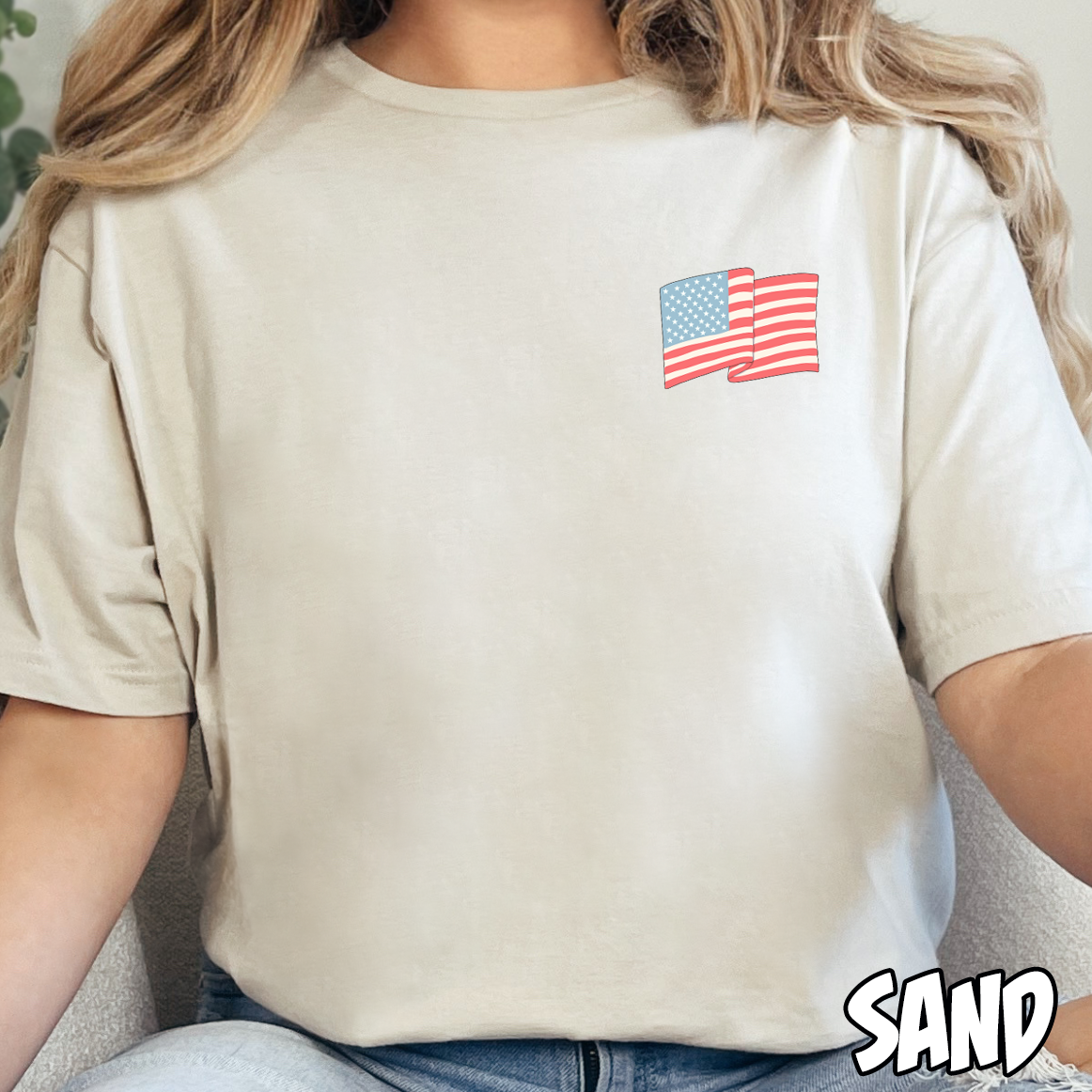 USA Waving Flag- Full Color DTF Transfer