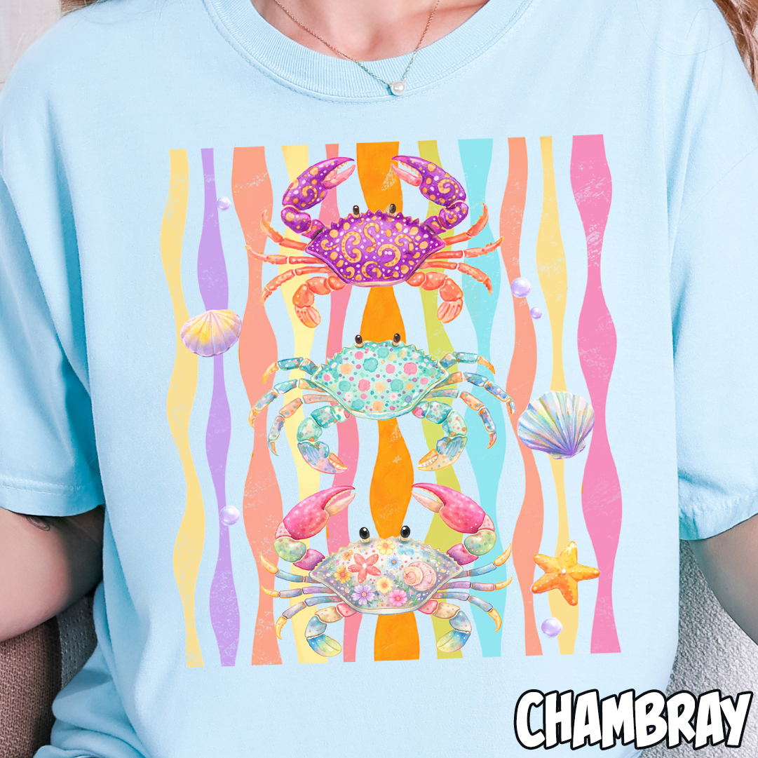 Preppy Crabs- Full Color DTF Transfer