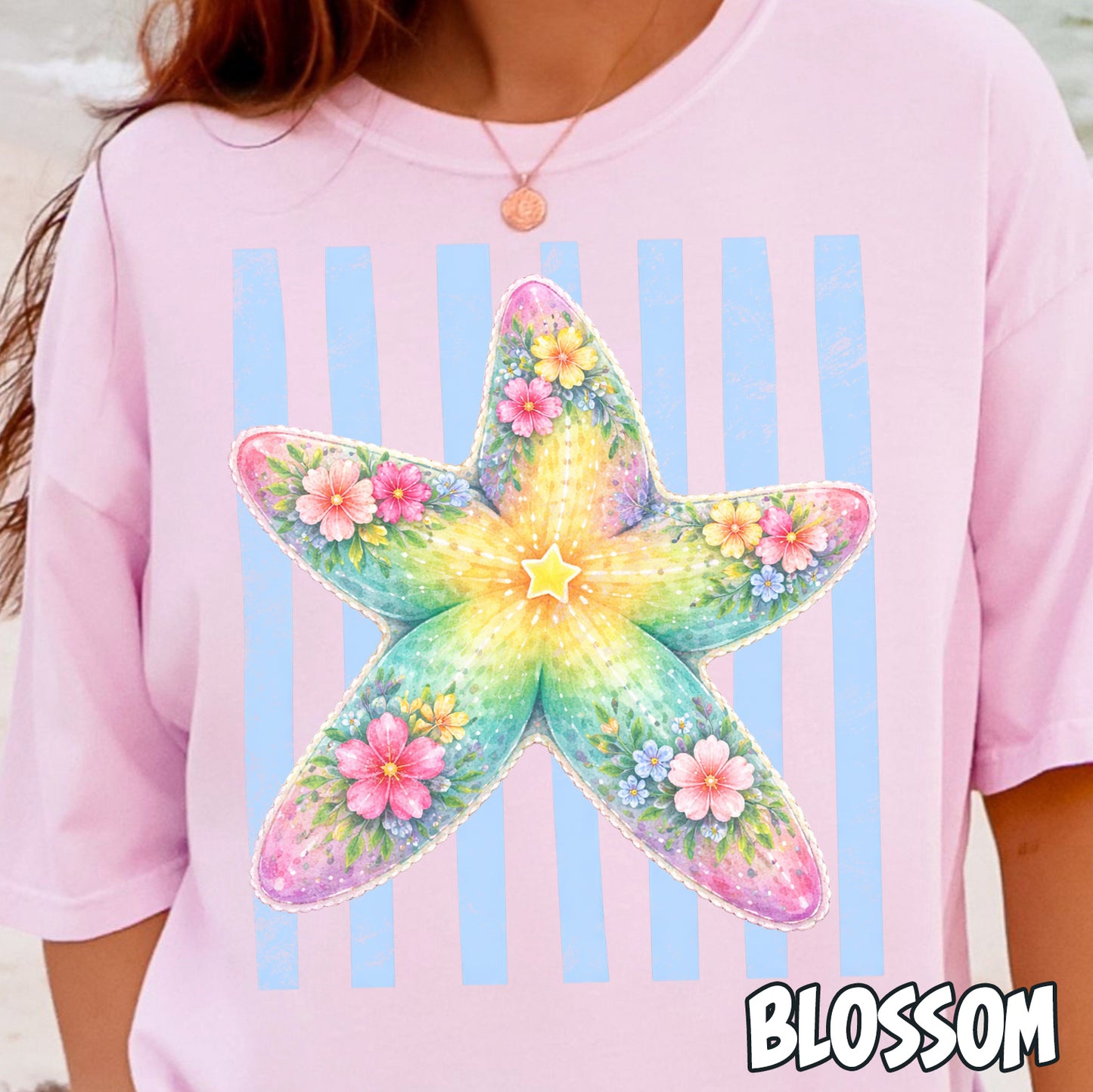 Preppy Starfish- Full Color DTF Transfer