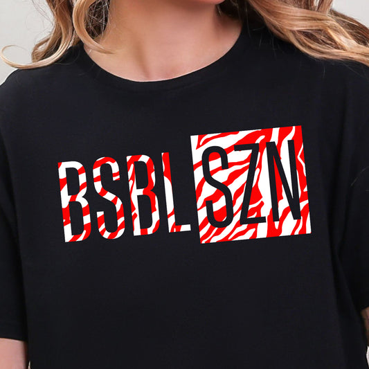 BSBL SZN Zebra Stripe Tee - Black