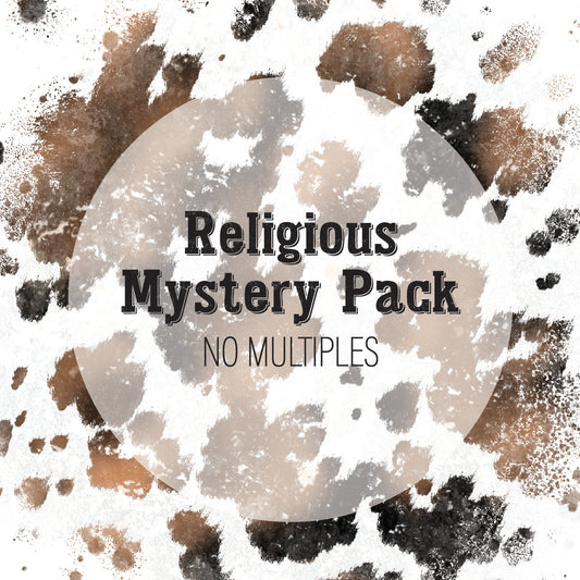 Religious Mystery Grab Bags- NO Multiples- 10 Plastisol Screen Print Transfers