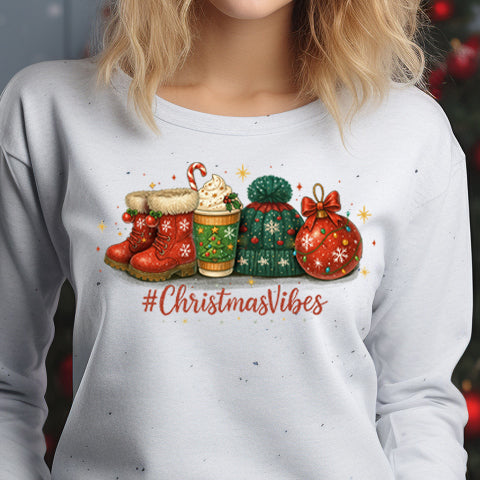 Christmas Vibes- 11” DTF Transfer