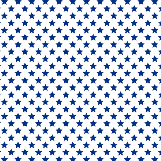 Royal Blue Star Print Flood Sheet Screen Print Transfer