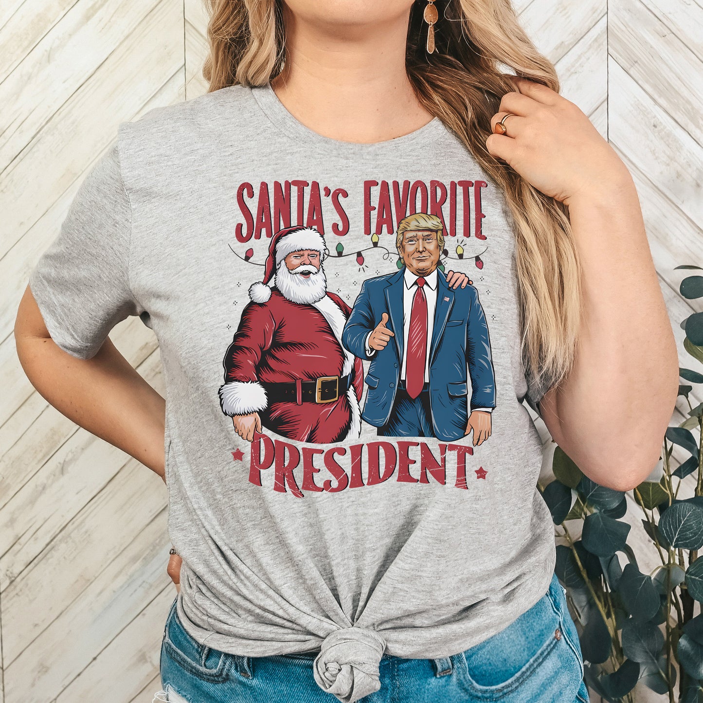 Trump Santa's Favorite President- 11" wide DTF Transfer