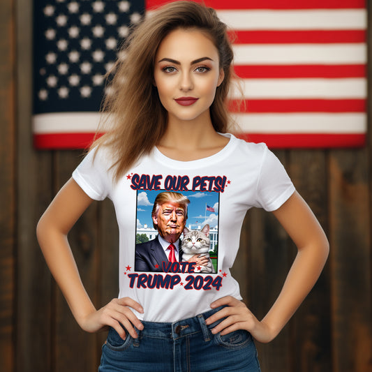 Save Our Pets, Trump 2024- 11" wide DTF Transfer