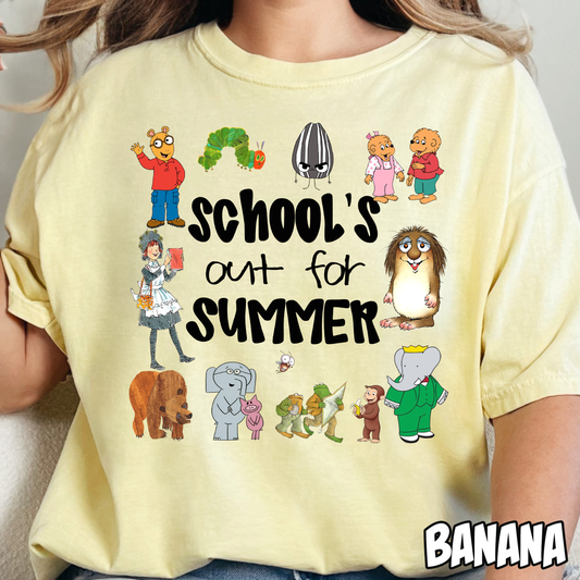 School's Out for Summer Storybook- Full Color DTF Transfer