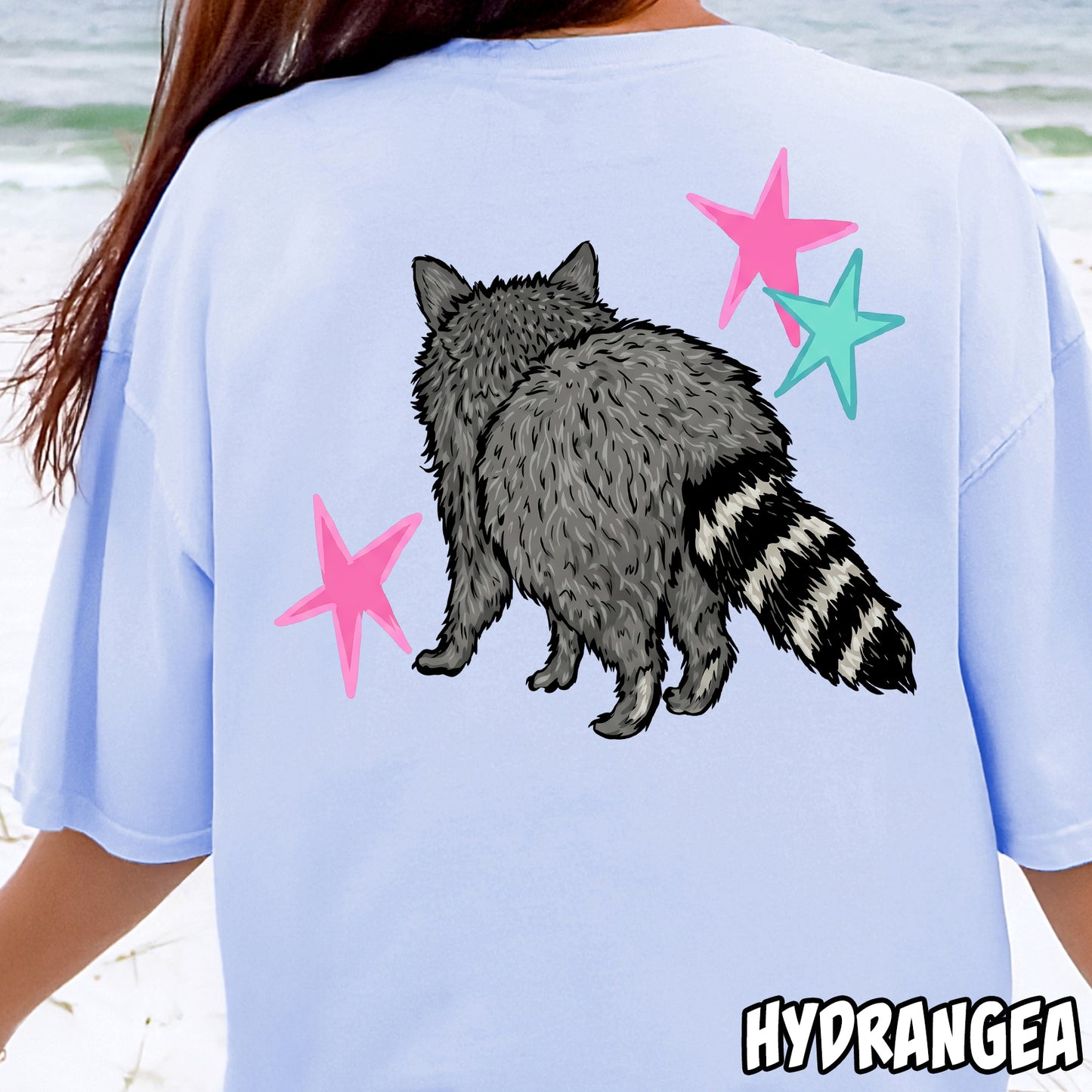 Raccoon Back-Full Color DTF Transfer