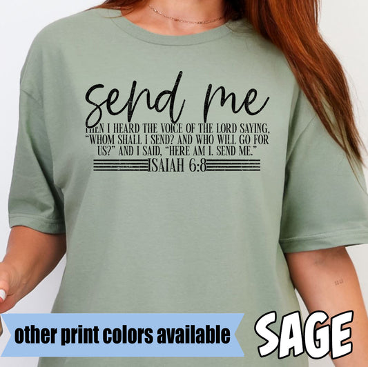Send Me Isaiah 6:8- Single Color DTF Transfer