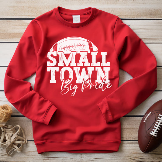 Small Town Big Pride- Single Color (white)- 11.5" wide Plastisol Screen Print Transfer