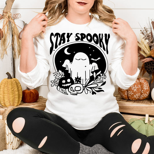 Stay Spooky- Single Color (black)- 11.5" wide Plastisol Screen Print Transfer