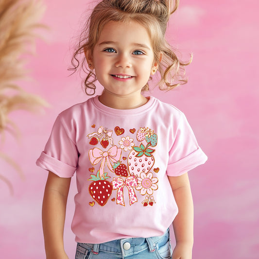 Strawberry Collage (toddler)- 7" wide DTF Transfer