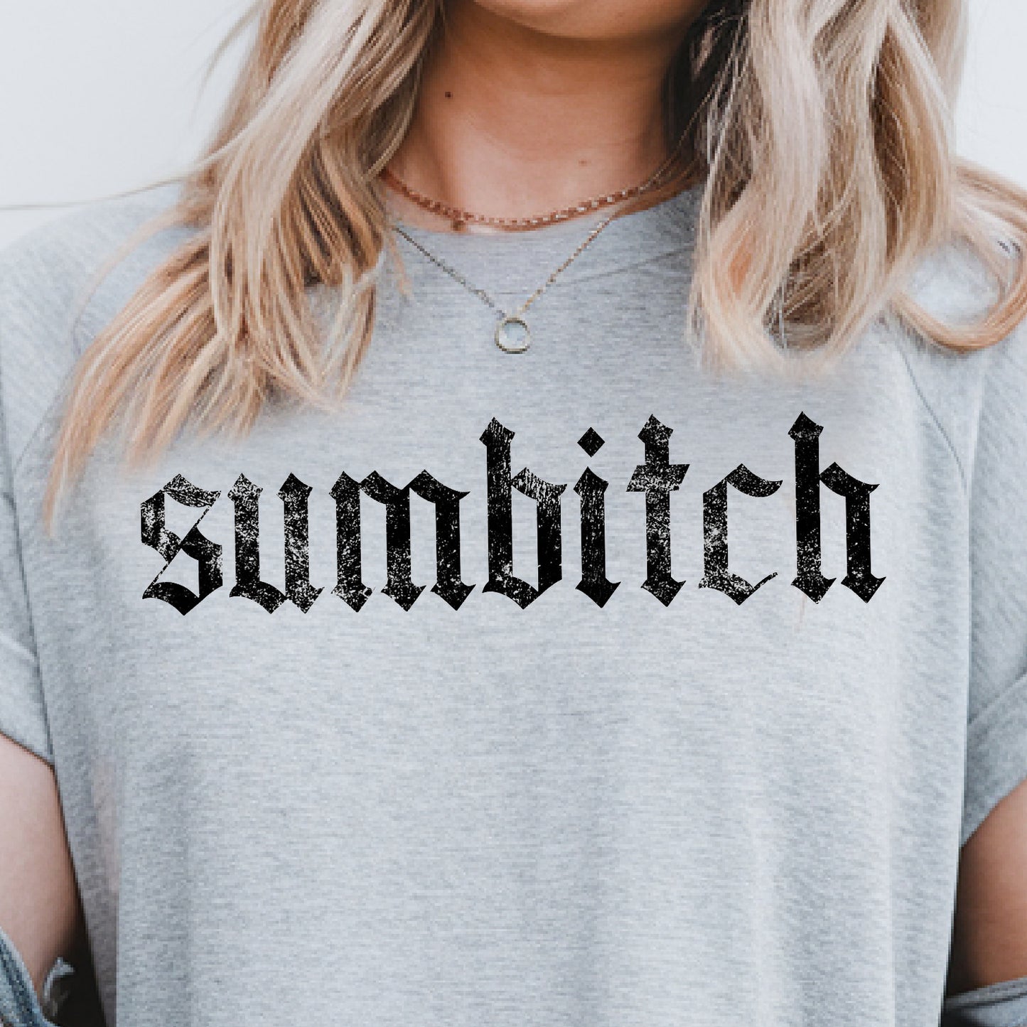 Sumb!tch- Single Color (black)- 11.5” wide Screen Print Transfer