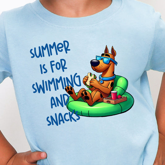 Summer is For Swimming and Snacks (toddler)- 7.25" DTF Transfer