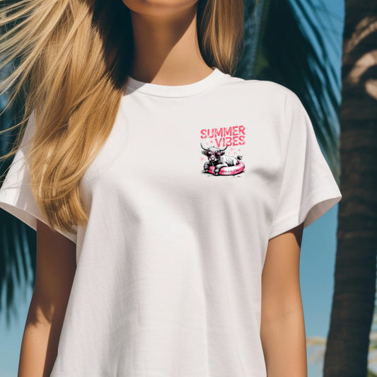 Summer Vibes (pocket)- 3.15" wide DTF Transfer